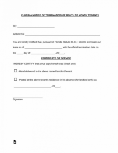 Costum End Of Tenancy Notice Template  Example