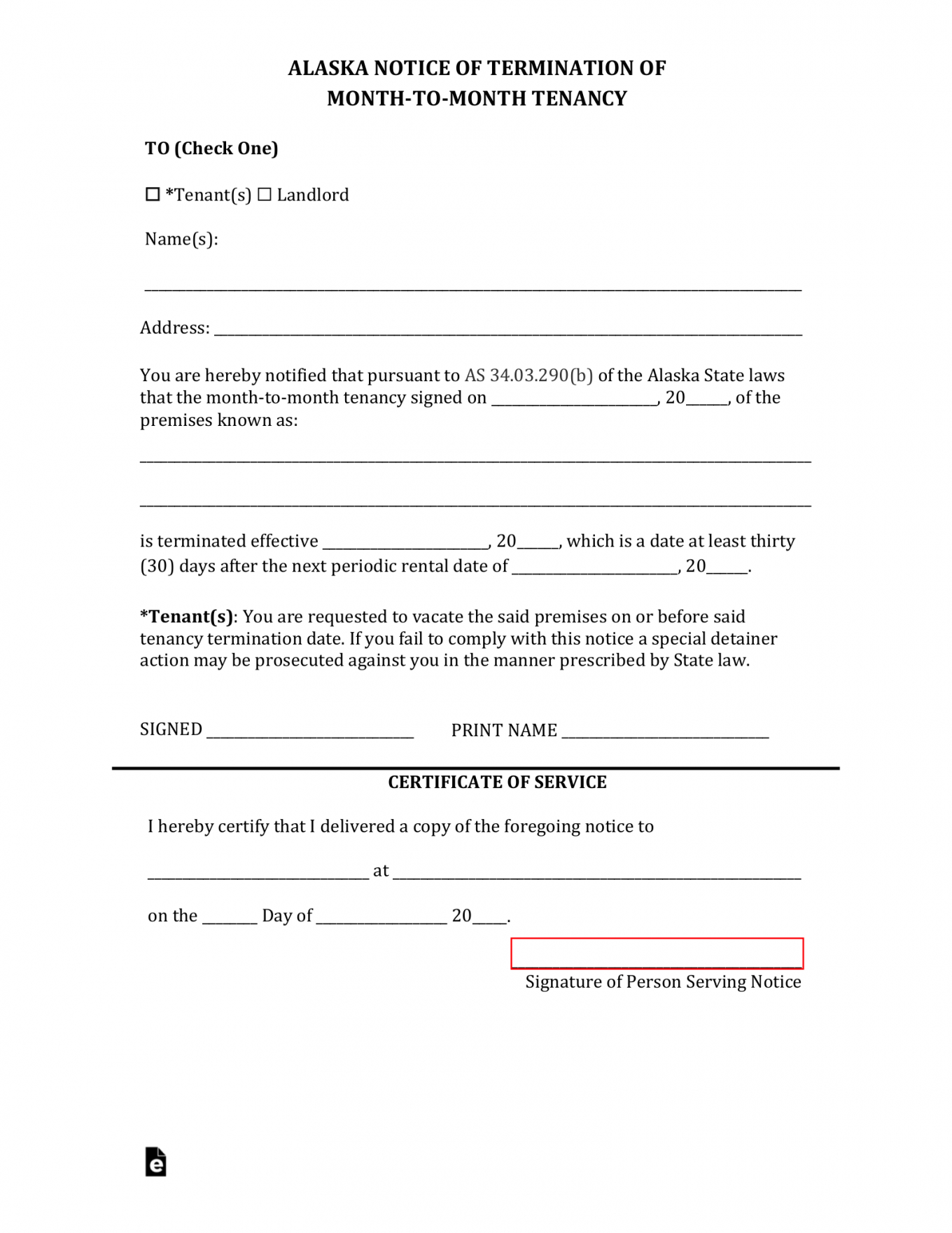 Editable End Of Tenancy Notice Template Word Sample Tacitproject 7337