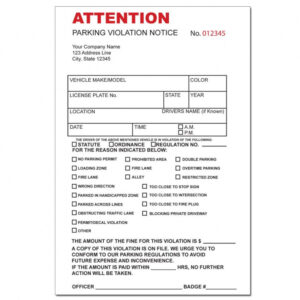 Editable Towing Warning Notice Template Word Sample