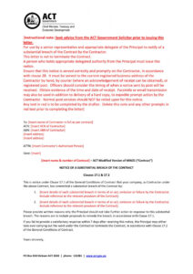 Free Breach Of Contract Notice Template Word Sample