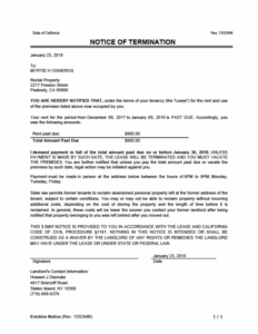 Free Commercial Rent Increase Notice Template Excel Example