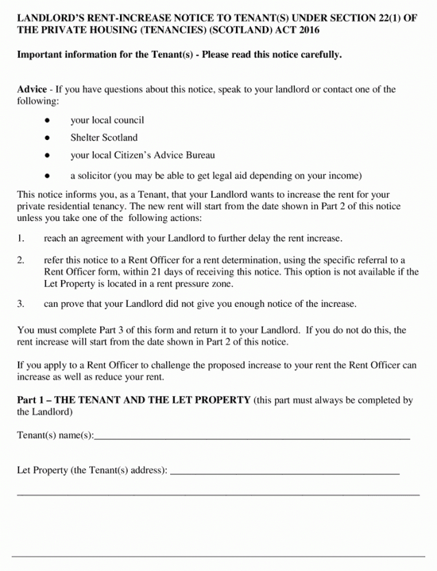 Professional Commercial Rent Increase Notice Template  Example
