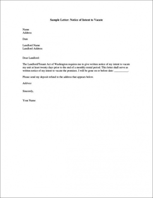 Professional End Of Tenancy Notice Template Sample Tacitproject 5879