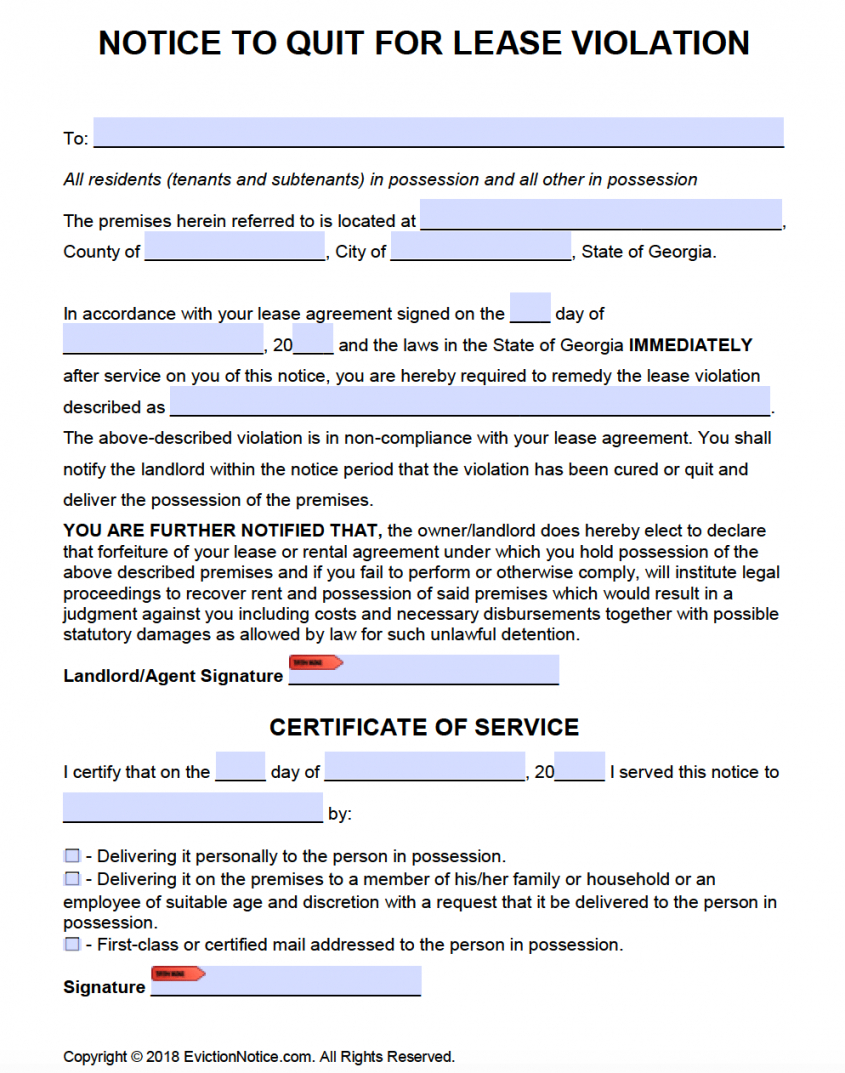 30 Day Late Rent Notice Template Excel Example