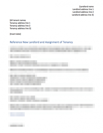 Best Section 48 Notice Change Of Landlord Template Excel Example