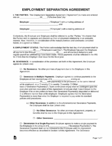 Costum Tennessee Separation Notice Template Word