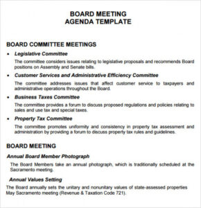 Editable Board Meeting Notice Template Pdf Example