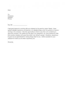 Editable Giving Notice Template Doc Example
