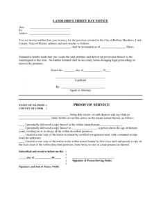 Editable Handing In Tenancy Notice Template Doc Sample