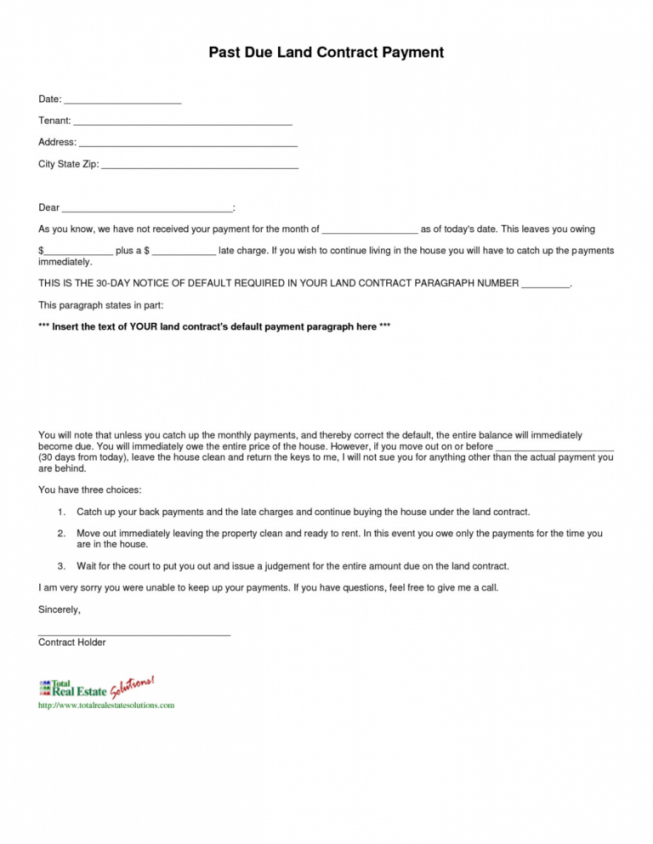 Editable Late Payment Notice Template Doc Example