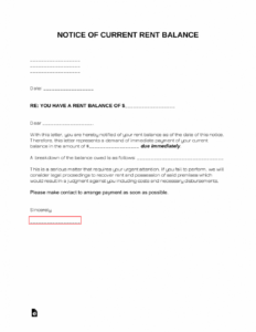Editable Past Due Payment Notice Template  Example