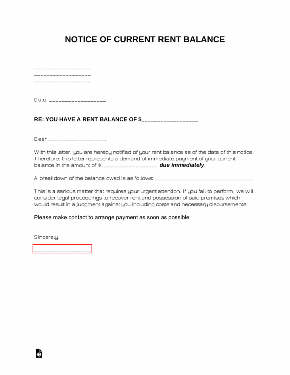 Editable Past Due Payment Notice Template  Example