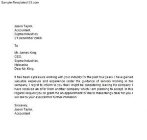 Free Resignation Letter With Immediate Effect No Notice Template Excel Example