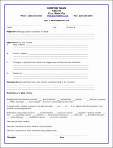 Professional Behavioral Health Mental Health Progress Note Template Pdf