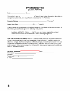 Professional Georgia Eviction Notice Template Pdf Sample