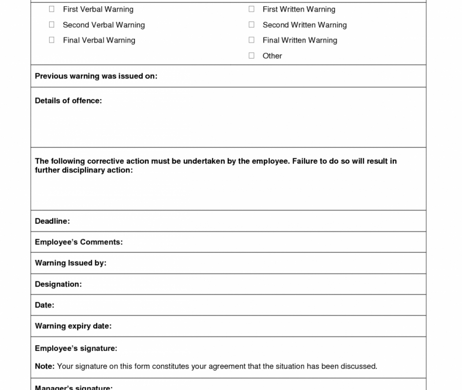 Professional Job Notice Template Excel Example