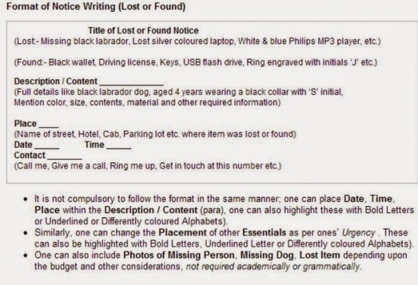 Professional Lost And Found Notice Template Doc Sample