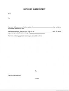Professional Past Due Payment Notice Template Doc