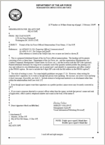 Air Force Memorandum Template