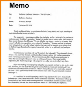 Costum Letter Of Memorandum Template Doc Sample