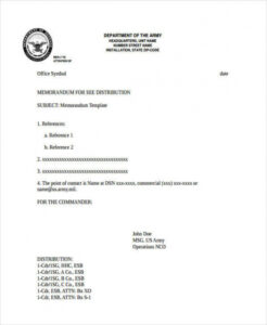 Decision Memorandum Template Excel Sample