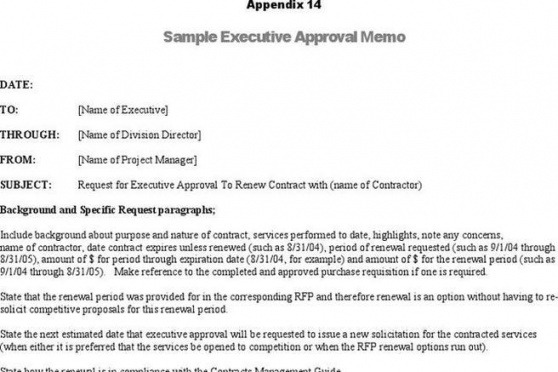 Editable Executive Memorandum Template Doc