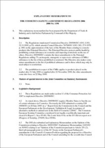 Explanatory Memorandum Template  Sample