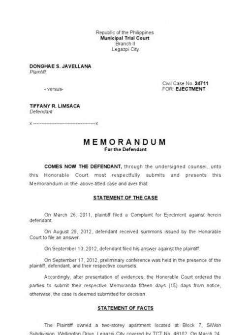 Law Office Memorandum Template