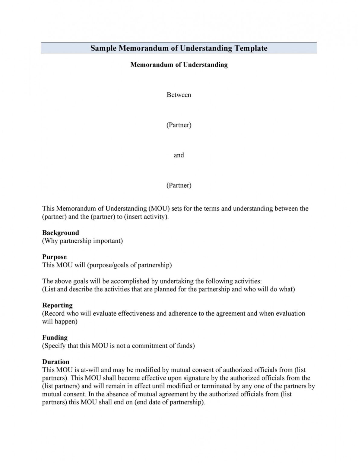 Free Personal Property Memorandum Template PDF Tacitproject