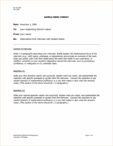 Free Standard Memorandum Template  Sample