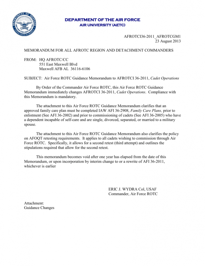 Printable Air Force Memorandum Template Excel Example - Tacitproject