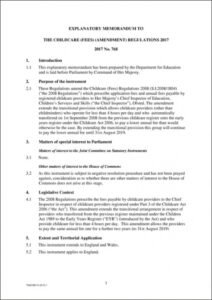 Printable Explanatory Memorandum Template Word Sample