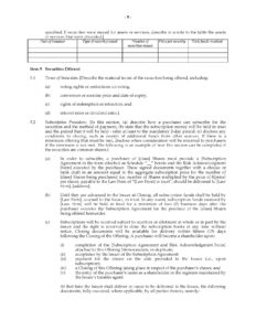 Printable Offering Memorandum Template Word Sample