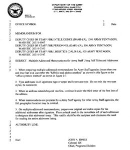 Professional Department Of The Air Force Memorandum Template Doc Example