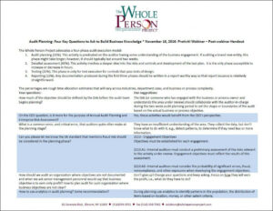 Professional External Audit Planning Memorandum Template Excel Sample