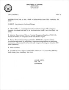 Us Navy Memorandum Template Pdf Example