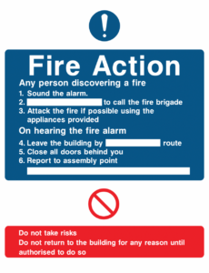 Best Fire Instruction Notice Template Excel Example