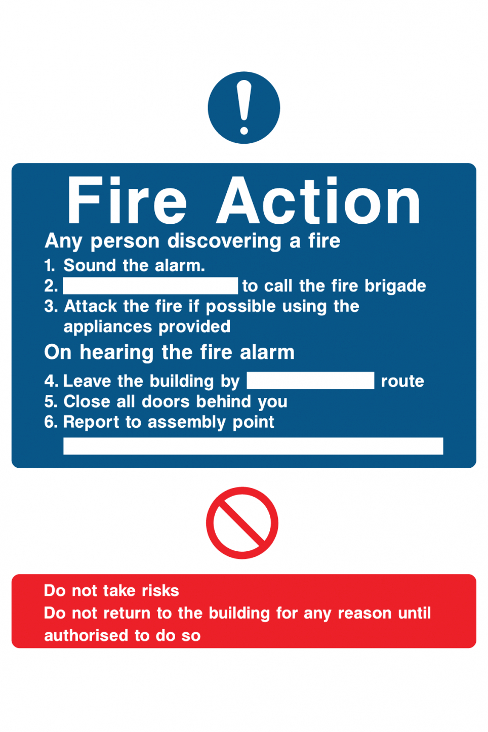 Best Fire Instruction Notice Template Excel Example