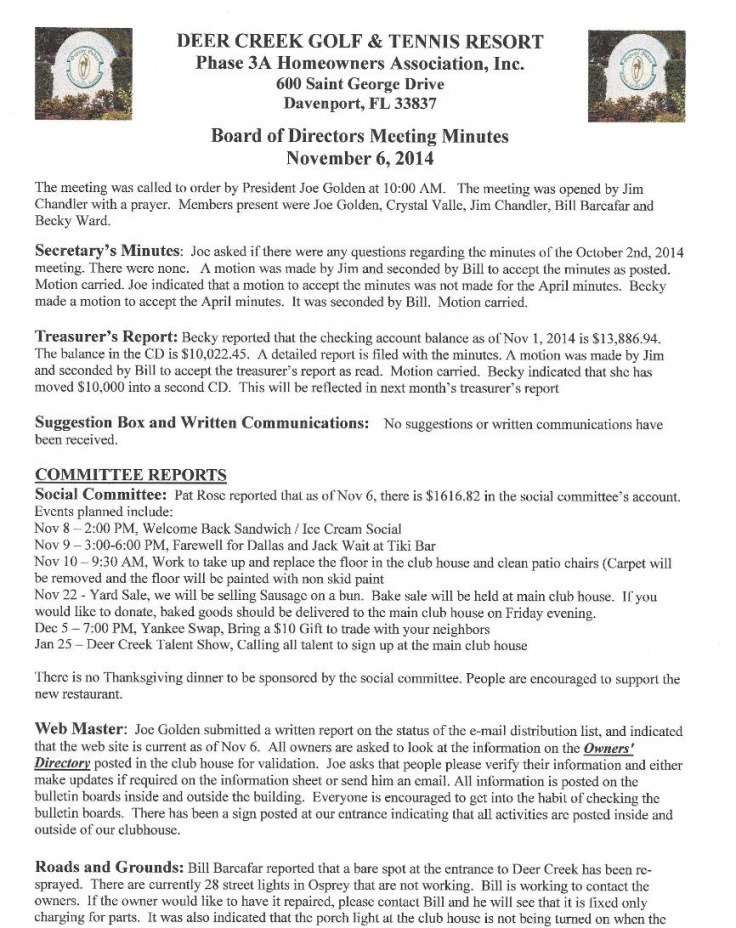 Best Hoa Special Meeting Notice Template Pdf