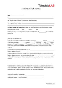 Best Maryland Eviction Notice Template Excel