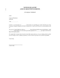 Best Temporary Layoff Notice Template Ontario Excel