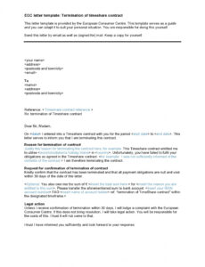 Contract Termination Notice Template Pdf