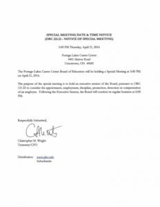 Costum Shareholders Meeting Notice Template Word