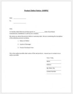 Editable Early Warning Notice Template Doc Example