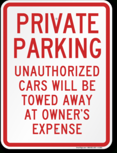 Editable Unauthorized Parking Notice Template Doc
