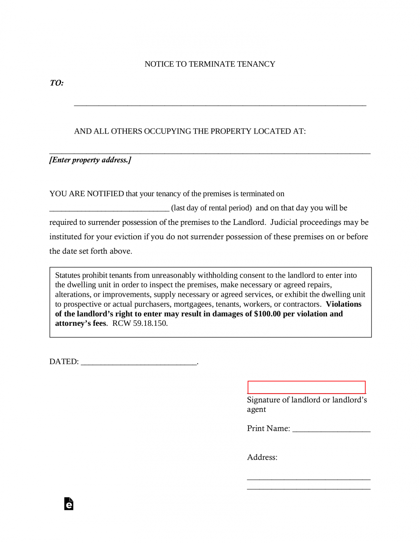 Free Lease Expiration Notice Template Word Example