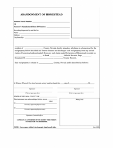 Free Property Abandonment Notice Template Excel Example