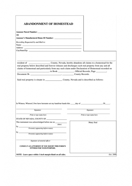 Free Property Abandonment Notice Template Excel Example