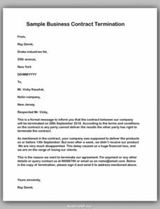 Free Service Cancellation Notice Template Doc