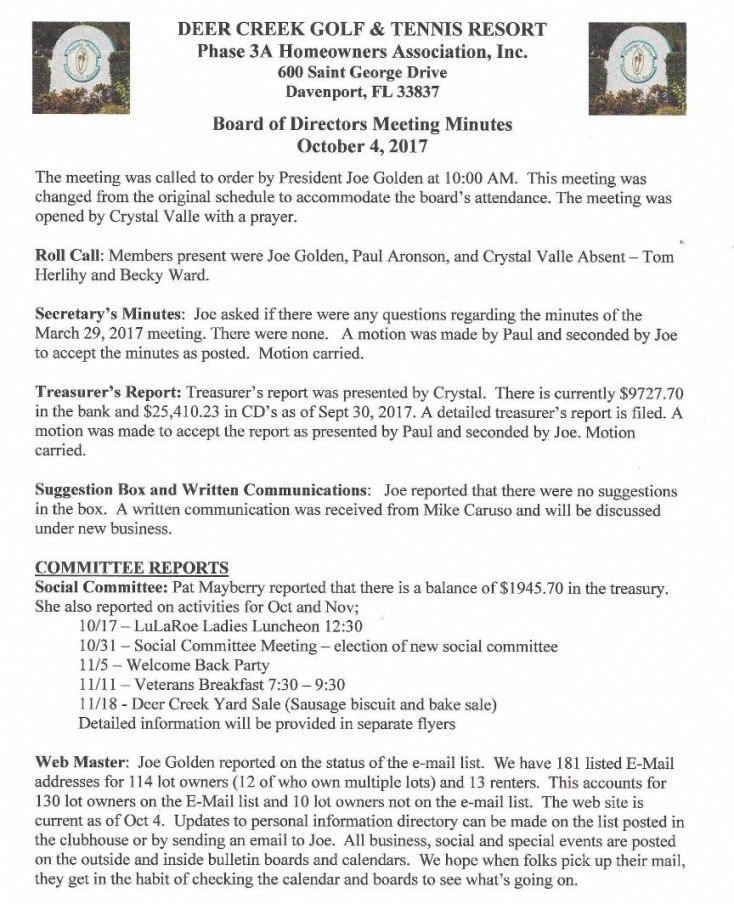 Hoa Annual Meeting Notice Template Word